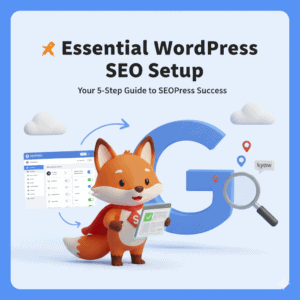 A featured image for a blog about setting up SEOPress